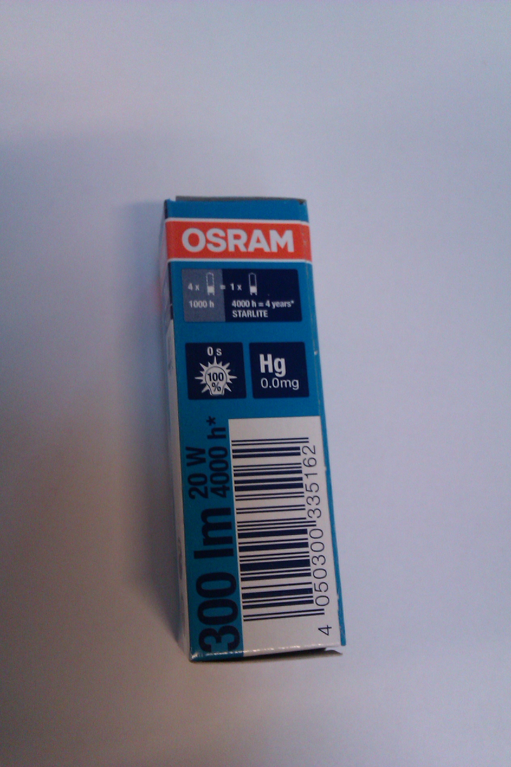 Lyskilde halogen stift 20W (G4)